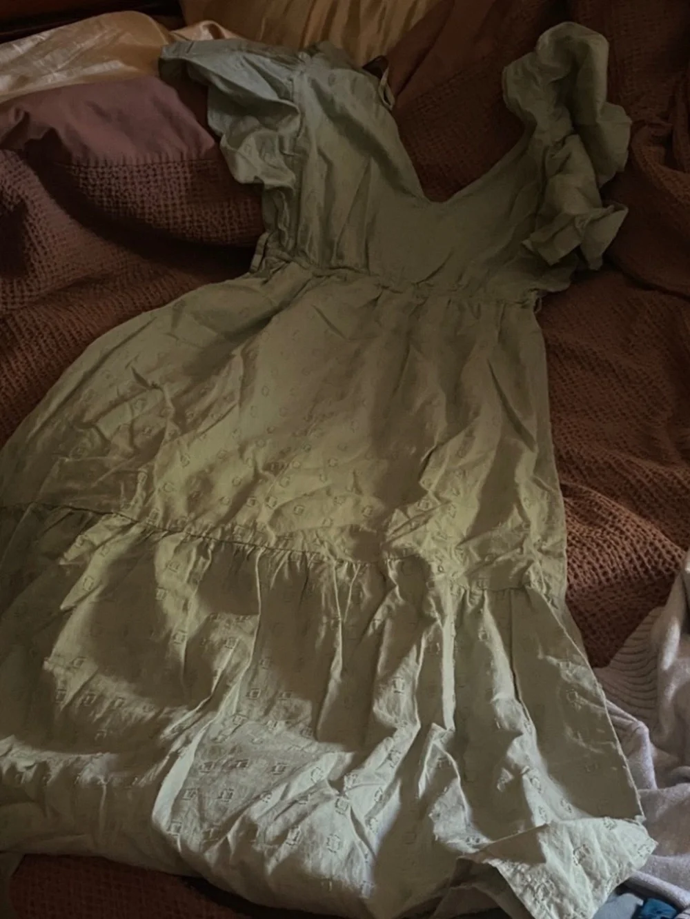 SIM & SAM SIZE MEDIUM M RUFFLE SLEEVE DRESS LOT5922 - Picture 4 of 4